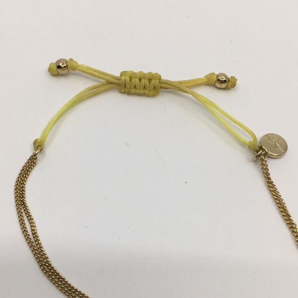 Stella & Dot Arrow Wishing Corded Gold Tone Adjustable Bracelet - Picture 5 of 16